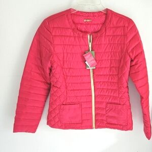 Lilly Pulitzer NWT Lilah Puffer Quilted Down Jacket Reversible